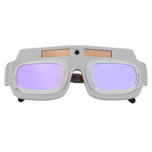Impact Resistance Welding Goggles Solar Powered Auto Darkening UV Protection Anti Glare Adjustable Frame Lightweight Design Comfort Fit For Argon Gas