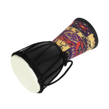 4 Inch African Hand Drum Djembe with Goat Skin  Small Handmade Drum for Clear Resonant Sound