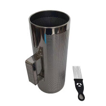 Metal Guiro Shaker with Scraper, Dual Play Latin Percussion Instrument, Bright Tone Handheld
