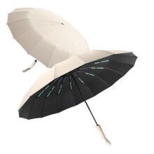 Compact Travel Umbrella Windproof Automatic Folding UVBlocking Black Canopy for Men and Women