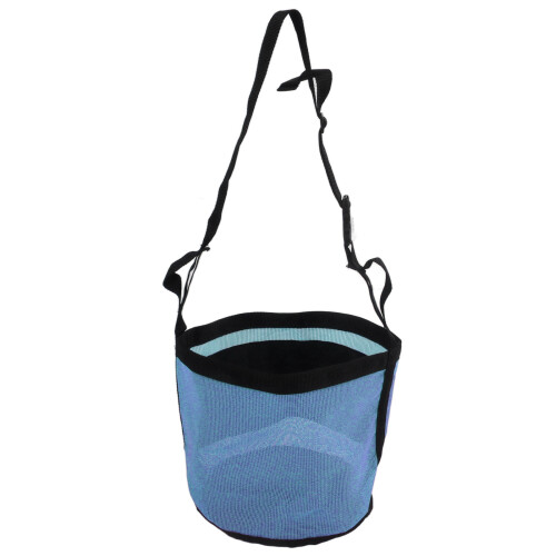 Auffangsicherer Pferdefutterbeutel, Mesh-Nase, 24x24cm, Blau 1