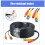 25ft Black BNC Video Power Cable for Security Camera for SDSP5102 SDSP5122 2