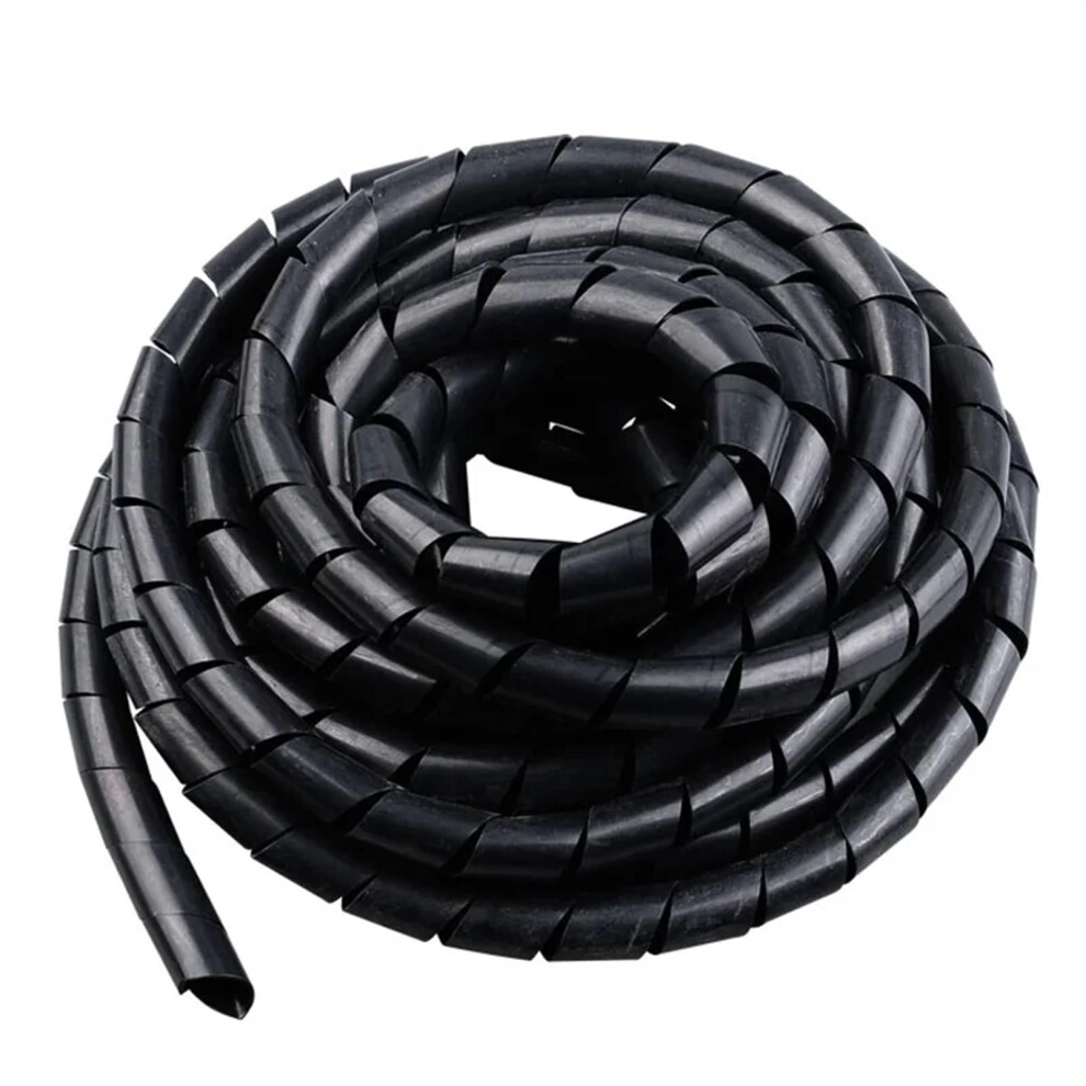 30Mm Black Spiral Cable Wrap Sleeve For Cable Management And Wire Protection, Plastic Tube 1.5 Meter 9330225820857