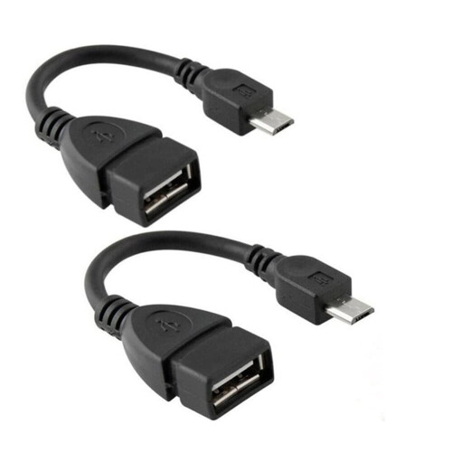 Micro USB OTG Cable Adapter Direct Connection Black for Celkon Millennia Q58 Android Smartphone