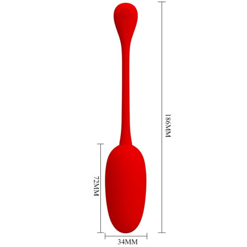 PRETTY LOVE - KNUCKER RED RECHARGEABLE VIBRATING EGG 1