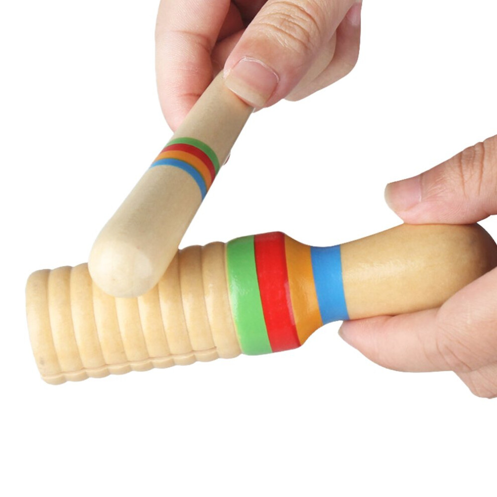 Dilwe Wooden Guiro, Guiro Crow Sounder Toy Percussion Musical Instrument For