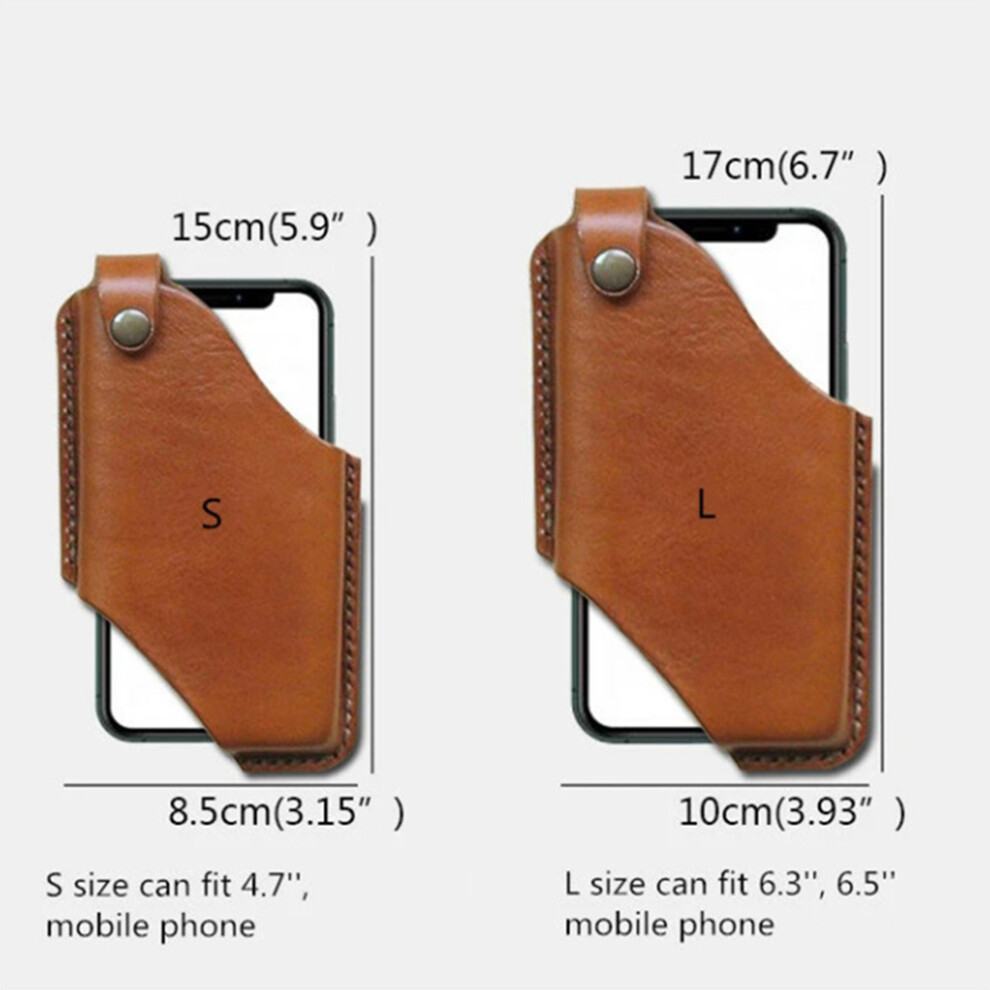 Retro Pu Leather Phone Pouch Belt Holster Cover For Mobile Sleek Fit S Black 8071390180650