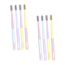 8PCS Soft Bristle Travel Toothbrush Set for Adults and Teens with Small Ergonomic Heads