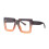 Blue Light Blocking Reading Glasses for Women +2.5 Large Square Frame Gradient Tea Tint 1