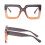 Blue Light Blocking Reading Glasses for Women +2.5 Large Square Frame Gradient Tea Tint 4