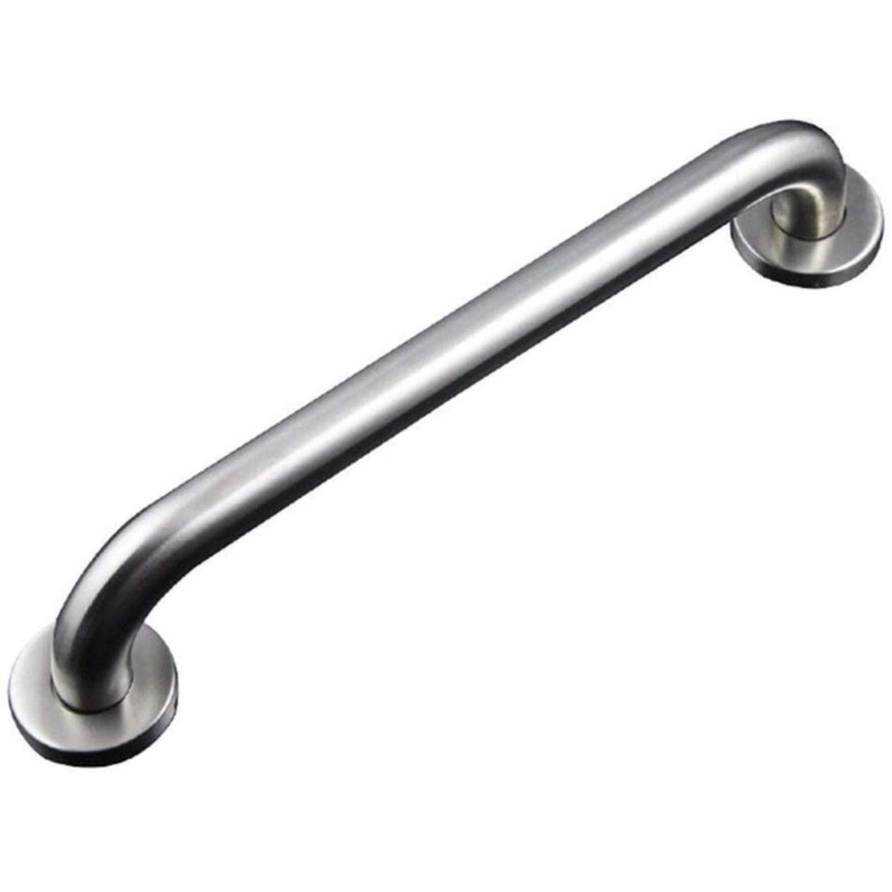 Stainless Steel Shower Grab Bar 40cm with AntiSlip Grip, Hidden Screw Bathroom Safety Handrail for Elderly