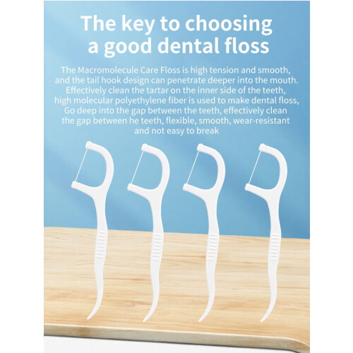 Dental Floss Picks 30 Pack with Toothpick End, Dual Function Design, Compact Storage Box 2