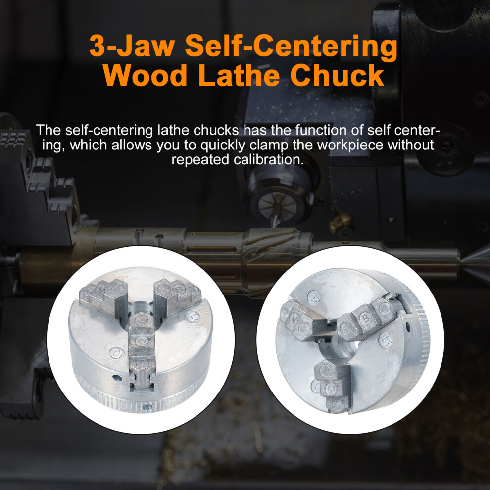 3 Jaw Self Centring Chuck Zinc Alloy 50mm