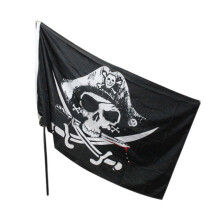 Halloween-Skelettpirat-Flaggenbanner, 60x90cm Polyester-Girlande