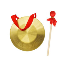 gong Chinese gong Large gong Chimes chimesChinese Traditional Percussion Instrument Gong with Hammer Beater Mallet Hanging String(Color:25cm,Size:)