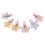 30 pièces de nœuds fleuris pour chignon, 3,5 cm, multicolores 11