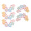 30 pièces de nœuds fleuris pour chignon, 3,5 cm, multicolores 2