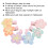 30 pièces de nœuds fleuris pour chignon, 3,5 cm, multicolores 12