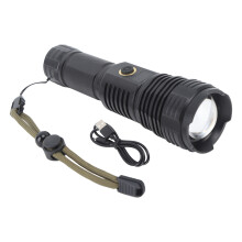 Waterproof Tactical Flashlight Super Bright, Rechargeable High Lumens LED Flashlights with XHP70Chip Digital Display Zoomable USB Type-C5Lighting
