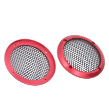 2pcs Black Round Iron Aluminum Speaker Grills 97mm for Car/Home Sound Systems