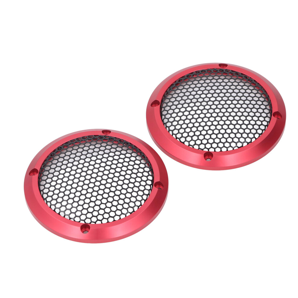 2Pcs Round Speaker Grills 97Mm Iron Aluminum For Car & Home Speakers Black 9391384254297