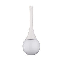Toilet Brush with Holder Set Ceramic VaseShaped Design Large Soft Brush Head Ergonomic Grip