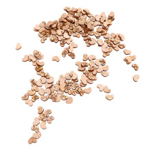 1000Pcs Wooden Love Hearts Confetti, MDF Wedding Decor, 1.2cm