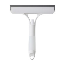 3in1 Shower Squeegee with Builtin Spray Function, Silicone Streak Blade for Glass, Mirrors, and Car Windows, White