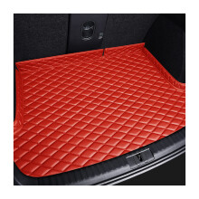 Car Trunk Mat for Opel Astra H 20042014 Leather AllWeather Cargo Liner with Raised Lip 6Red