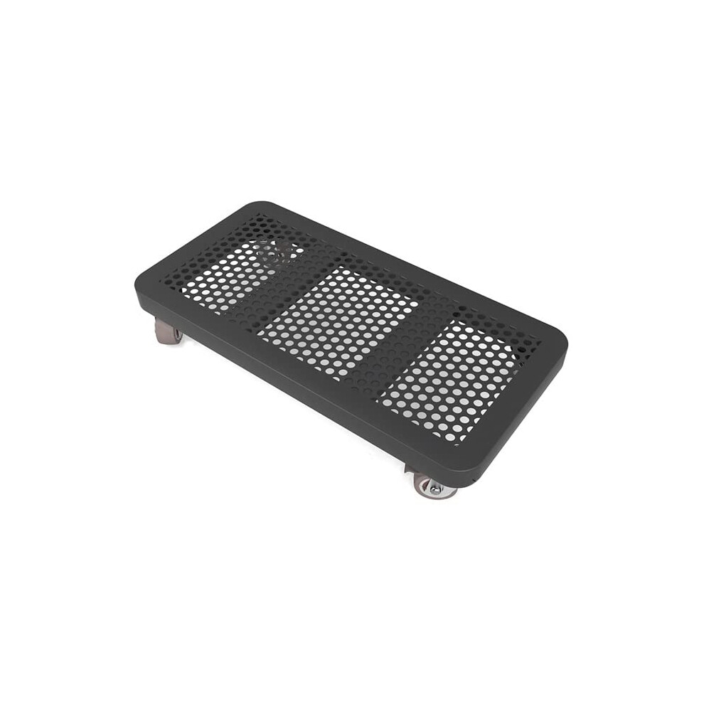 Cpu Stand With Lockable Wheels, Metal Pc Tower Holder 450Mm X 250Mm For Under Desk Improved Airflow Black 9092120923315