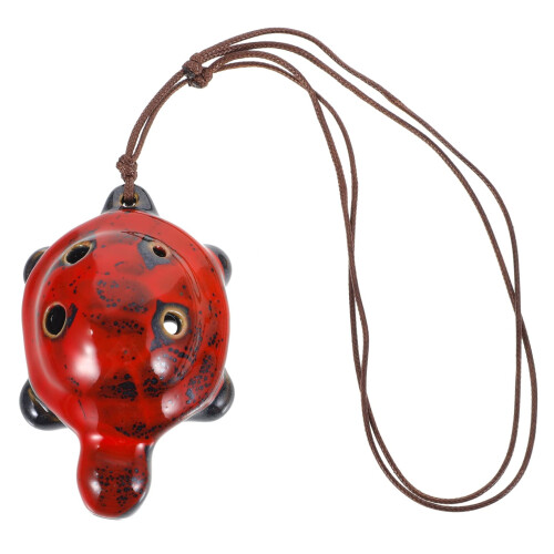 Ceramic Ocarina Flute Six Hole Easy Play Compact Turtle Shape Beginner Gift Instrument