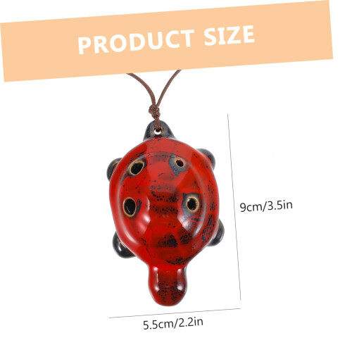 Ceramic Ocarina Flute Six Hole Easy Play Compact Turtle Shape Beginner Gift Instrument 1