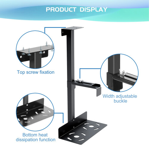 Adjustable CPU Holder Under Desk for PC Tower, Heavy Duty 55lbs, Protects Computer from Damage 2