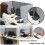 2 Pack Desk Privacy Screen with Noise Reduction, ThreeSided Office Desk Divider, Grey 39in 5