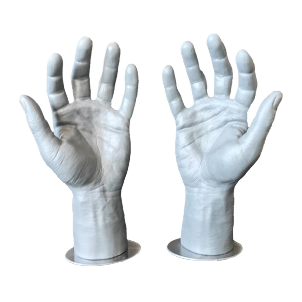Realistic Male Mannequin Hand Model Fake Human Hands For Cosplay Photography Props Gray 9169991973265