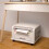 Printer Stand with Wheels and CPU Holder, Rolling Office Printer Cart, White, 4 Casters 1