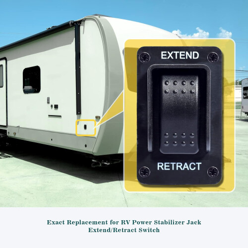 RV Stabilizer Jack Switch 12V Weatherproof Replacement for Lippert Power Stabilizer Extend Retract 2