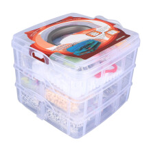 Portable and Tidy3-Tier Organization Boxes for Crafters, Adjustable Compartments Jewelry Making Kit with Assorted Beads and Tools for DIY Bracelets