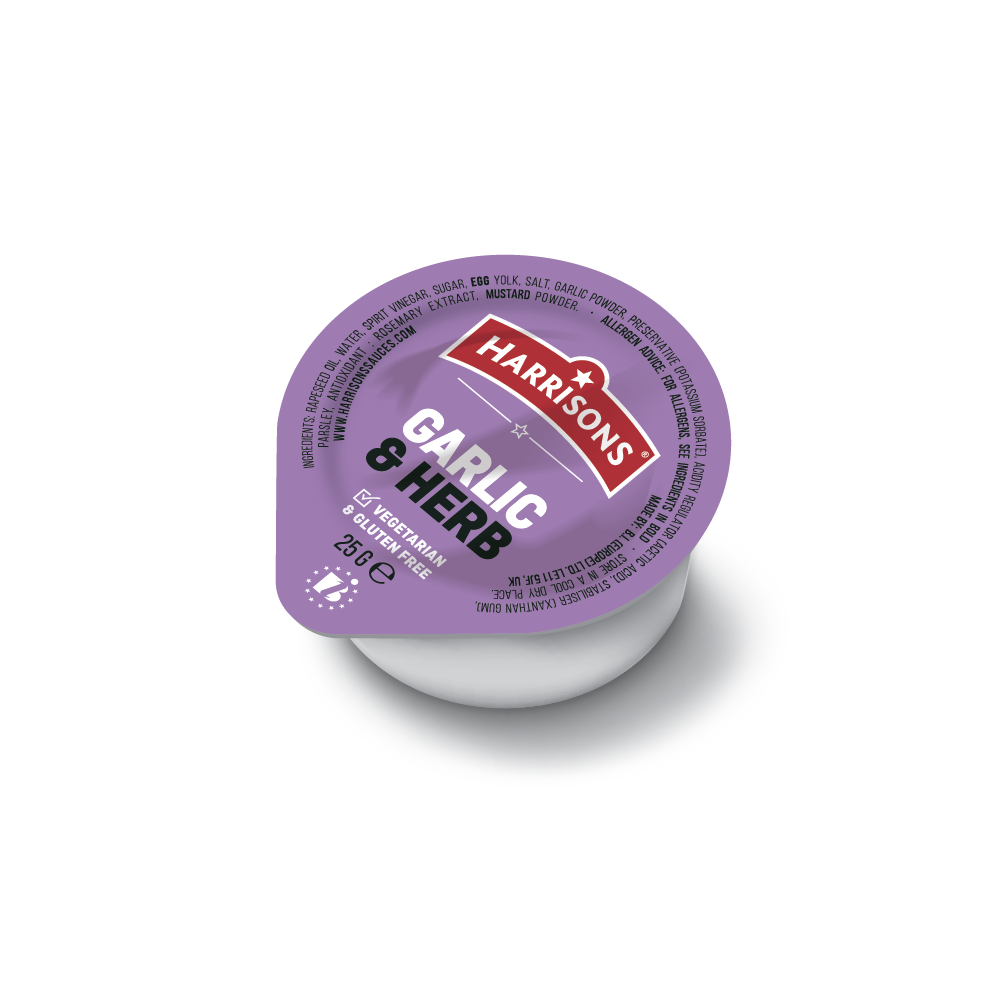 Harrisons Sauces Garlic & Herb Dip (100 Per Case)