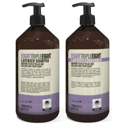 Eight Triple Eight Lavender Shampoo and Conditioner 1L