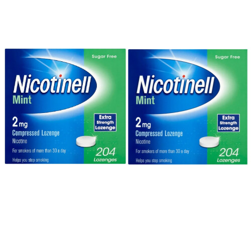 Nicotinell Mint 2mg Lozenge 204s Pack of 2