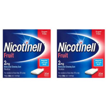 Nicotinell Nicotine Gum 2mg Fruit 204 Pack of 2