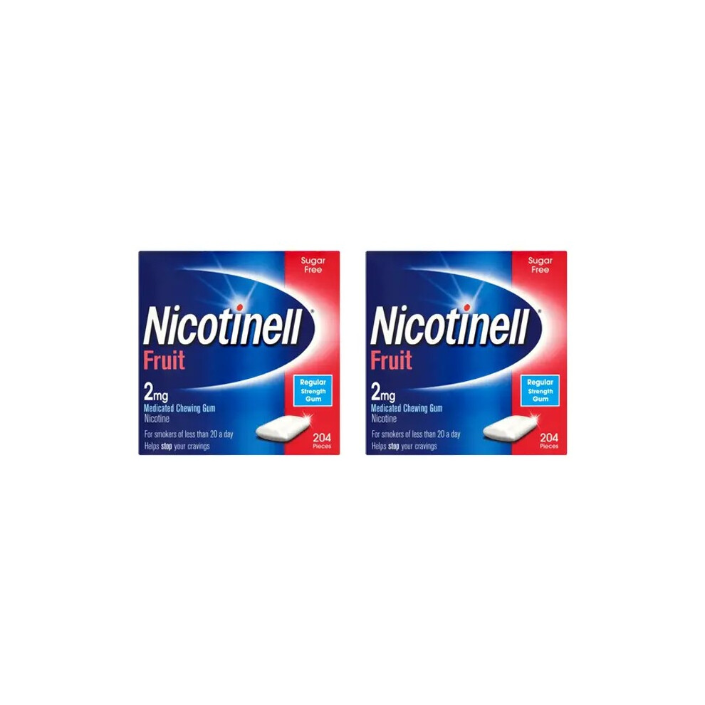 Nicotinell Nicotine Gum 2Mg Fruit 204 Pack Of 2