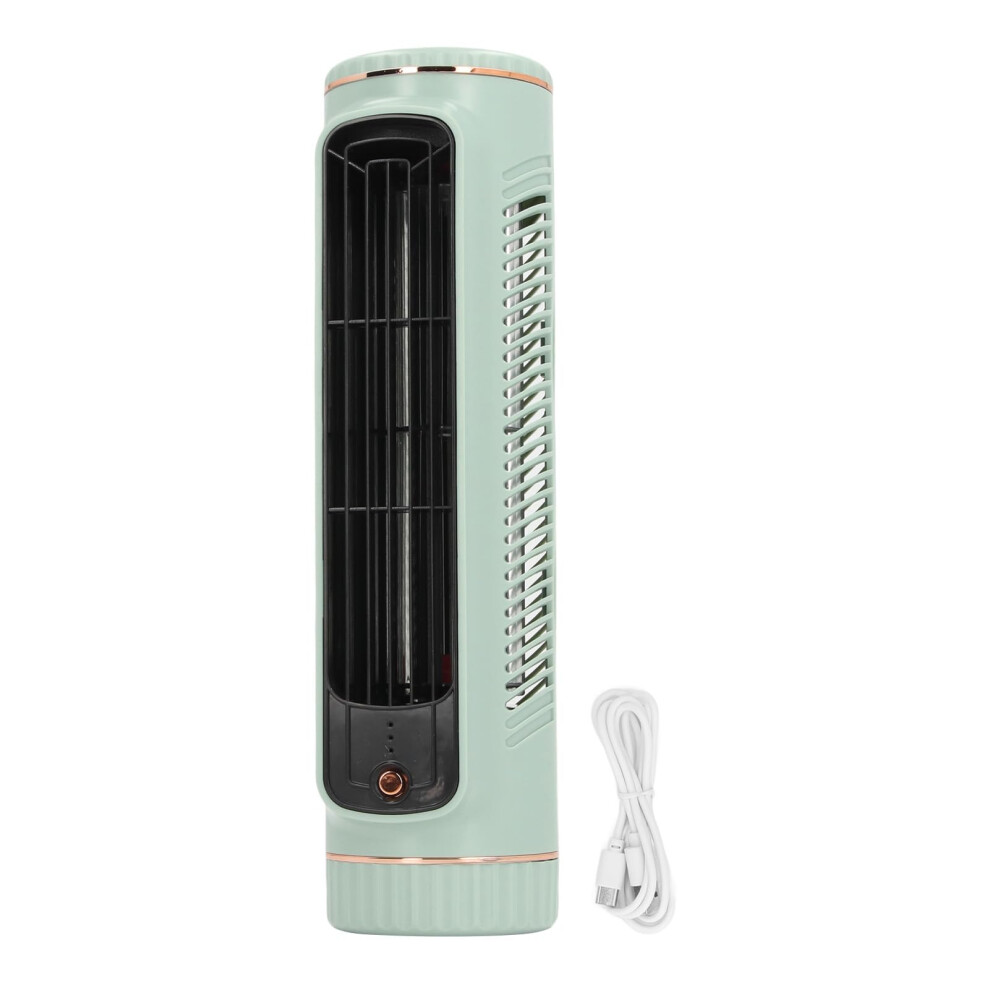 Bladeless Desk Fan Rechargeable Quiet Operation With 3 Speeds For Office Bedroom Home Green 9455672311632