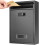 Wall Mount Locking Mailbox with Combination Lock, Steel Secure Outdoor Mailbox for Home and Office, Black 1
