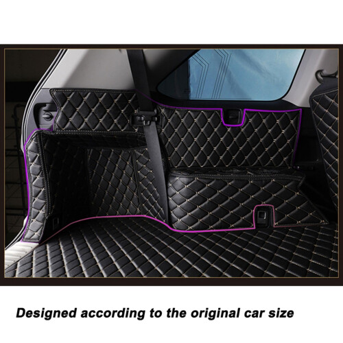 Car Boot Protector for Audi A8 20142017 Brown Leather Trunk Mat AntiScratch Easy Clean 2
