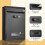 Wall Mount Locking Mailbox with Combination Lock, Steel Secure Outdoor Mailbox for Home and Office, Black 3
