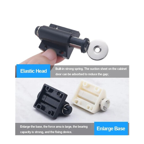 Push to Open Cabinet Latch Magnetic Touch Catch for Cupboards Kitchen Self Aligning Closure 2