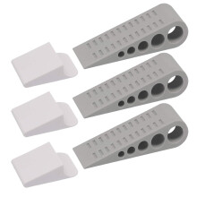 3Pcs Non Slip Silicone Door Stopper Set No Drill Shock Absorbing Wedge for Wall Protection