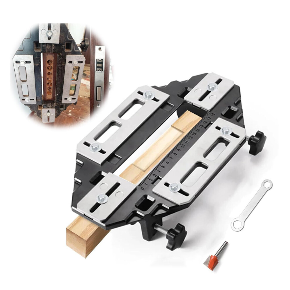Adjustable Door Hinge Jig With Precision Alignment And Fourway Rulers For Cabinet Doors 9169991060736